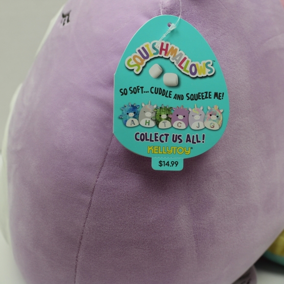 12" Monogrammed 'T' Silvia Unicorn Squishmallows - Picture 9 of 12